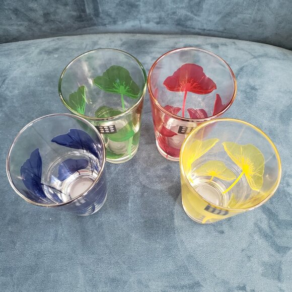 Cerve Poppy Drinking Glass Set - Made in Italy - Picture 5 of 6